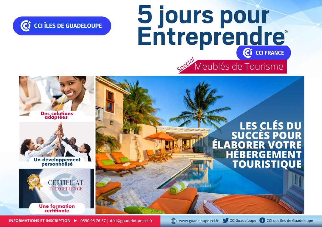 Formation collective “5 jours pour entreprendre – spécial meublés de tourisme”